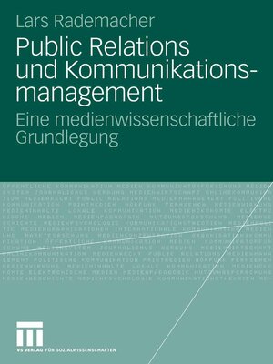 cover image of Public Relations und Kommunikationsmanagement